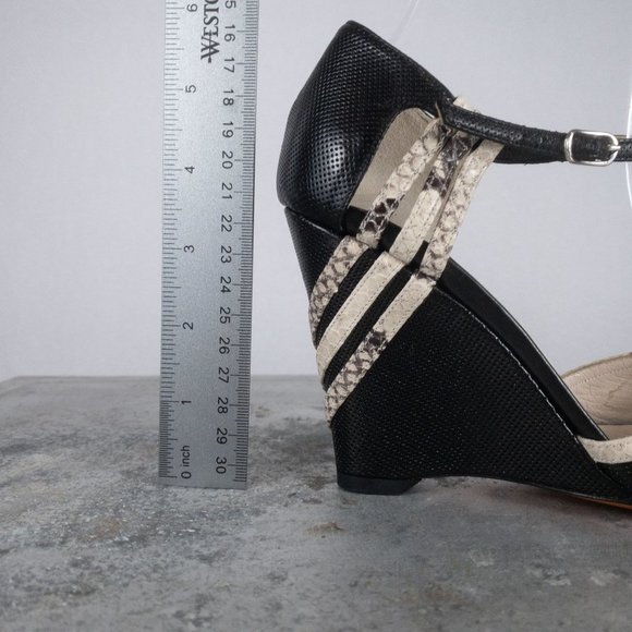 𝅺Y-3 Y3 Adidas Yohji Yamamoto RARE Snakeskin Wedge Heel Leather 4" Size 5 - Picture 7 of 7